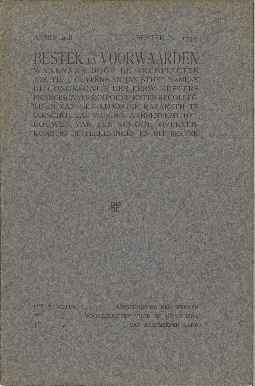 Bestek en voorwaarden voor een school in Oirschot.