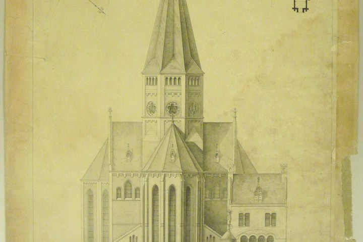 Reproduktie van een de parochiekerk O.L.Vr. Onbevlekt Ontvangen te Amsterdam