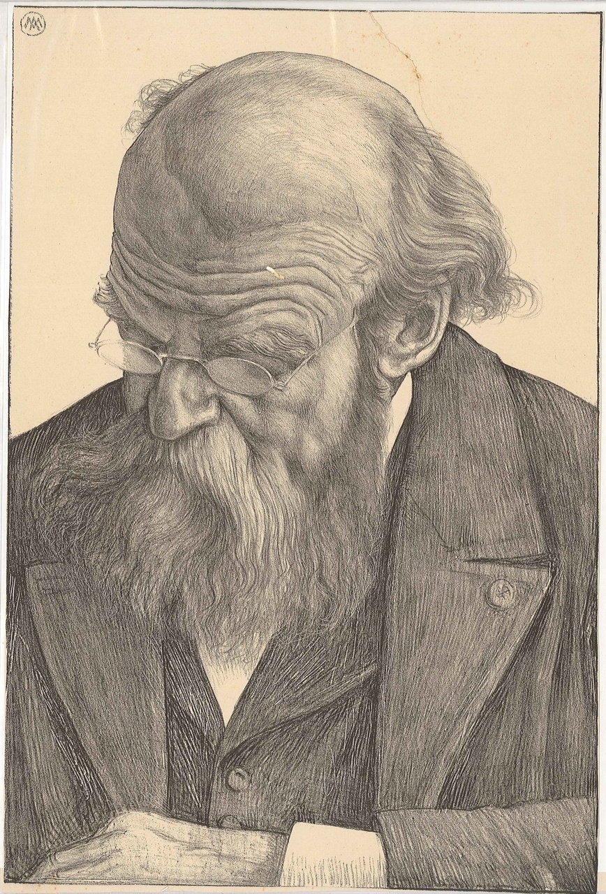 Reproductie van getekend portret van Dr. P.J.H. Cuypers