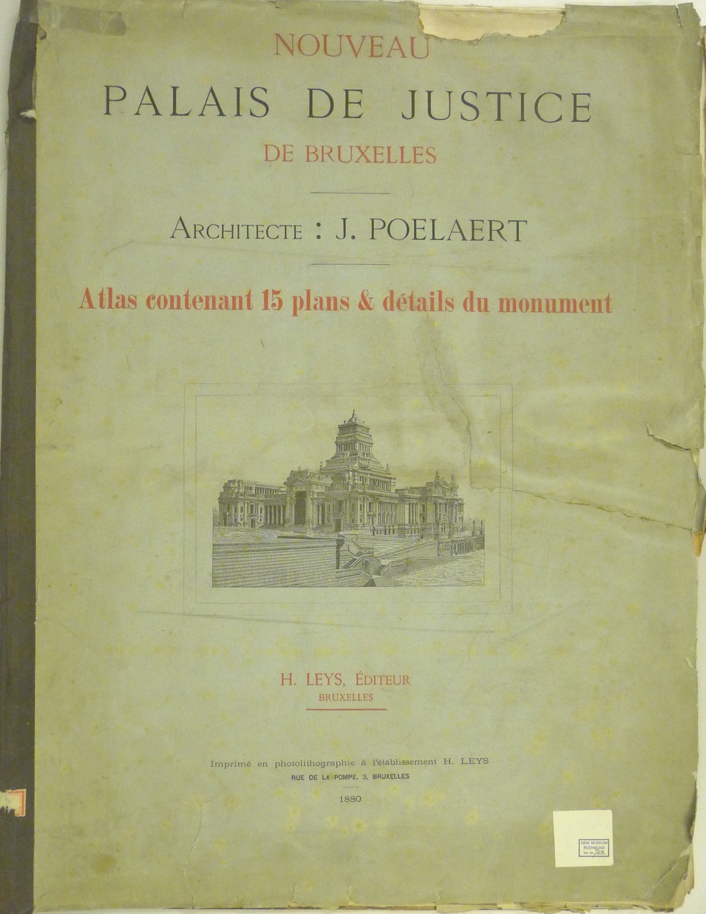 Losbladig album Nouveau Palais de Justice, Arch. J. Poelaerts Bruxelles