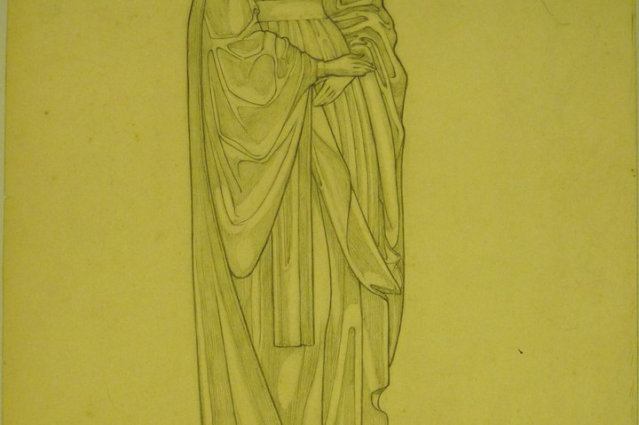 Schets van een beeld van Margaretha, Koningin van Sicilië