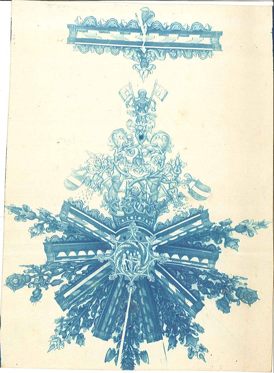 Ontwerp voor een (muur)versiering in een kerk te Dordrecht