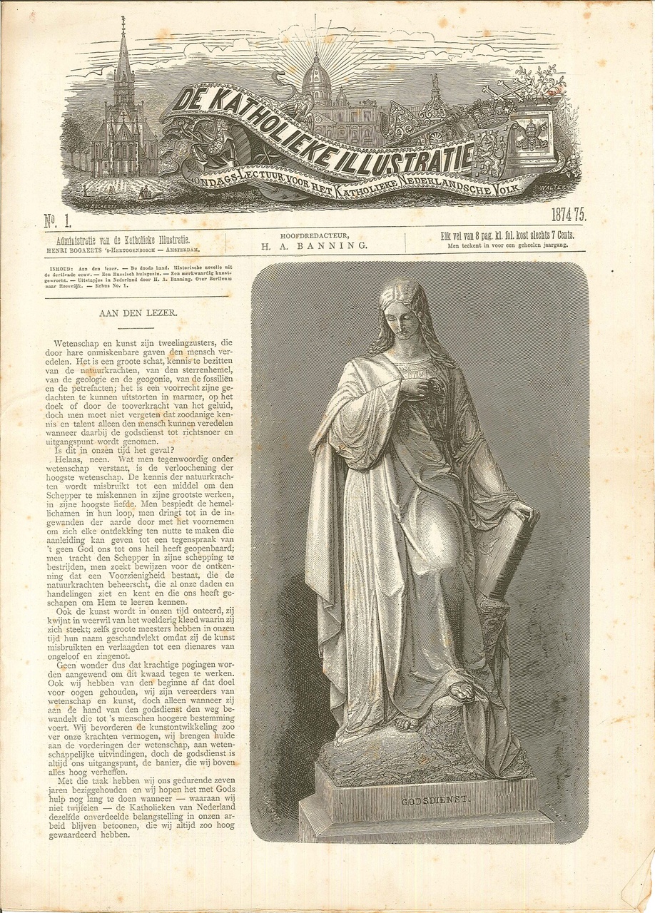 Tijdschrift "De Katholieke Illustratie" uit 1874 (No.1)