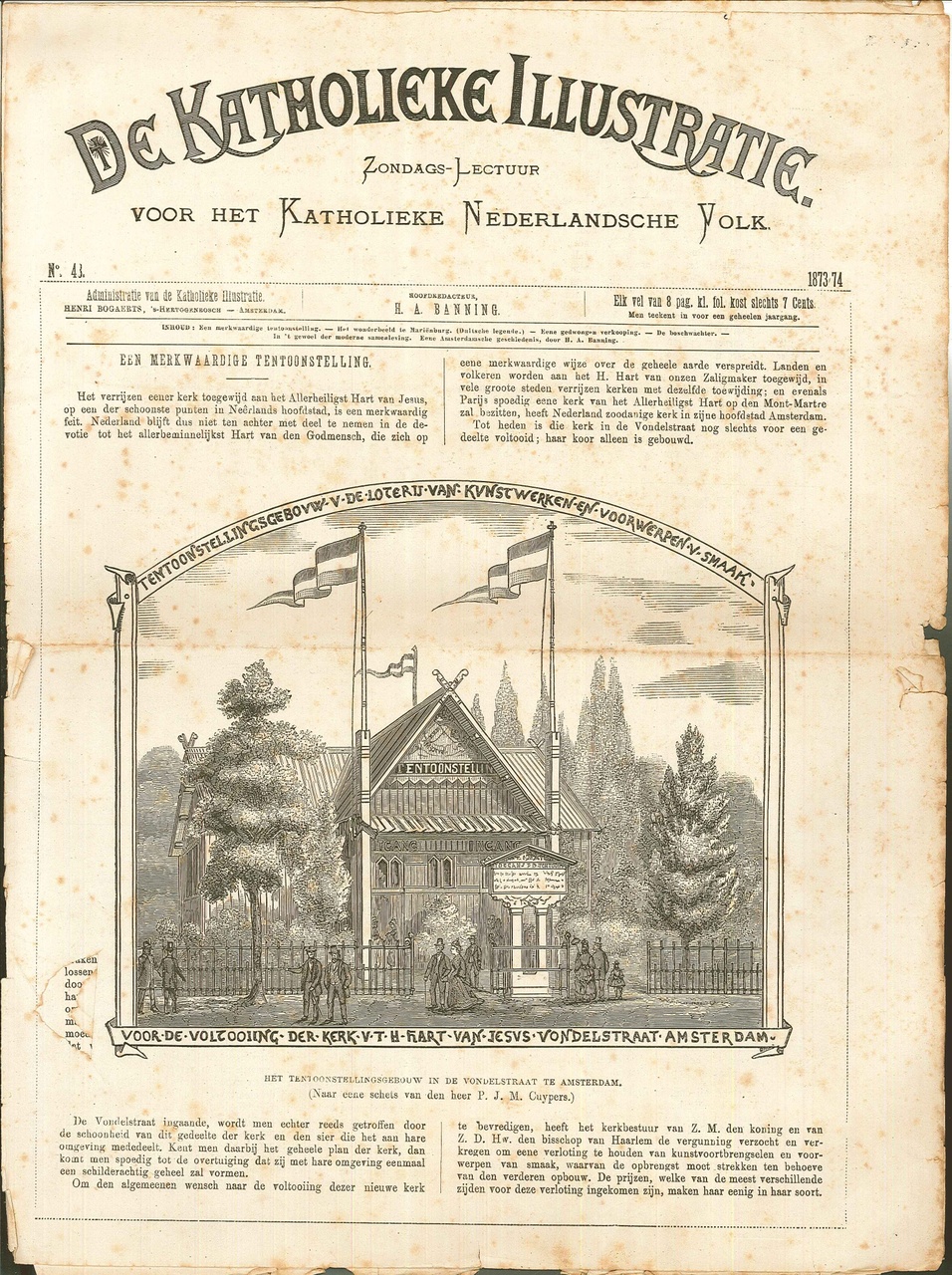 Tijdschrift "De Katholieke Illustratie" uit 1873 (No.43)