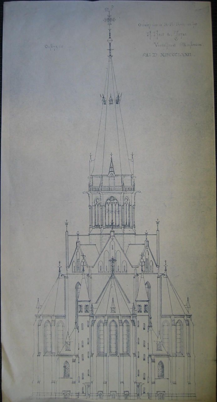 Kopie van een ontwerp voor de H. Hartkerk te bouwen aan de  Vondelstraat te Amsterdam