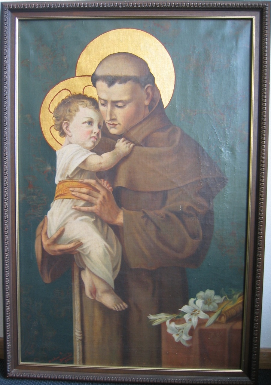 Schilderij, waarschijnlijk voorstellende Sint Jozef met kind