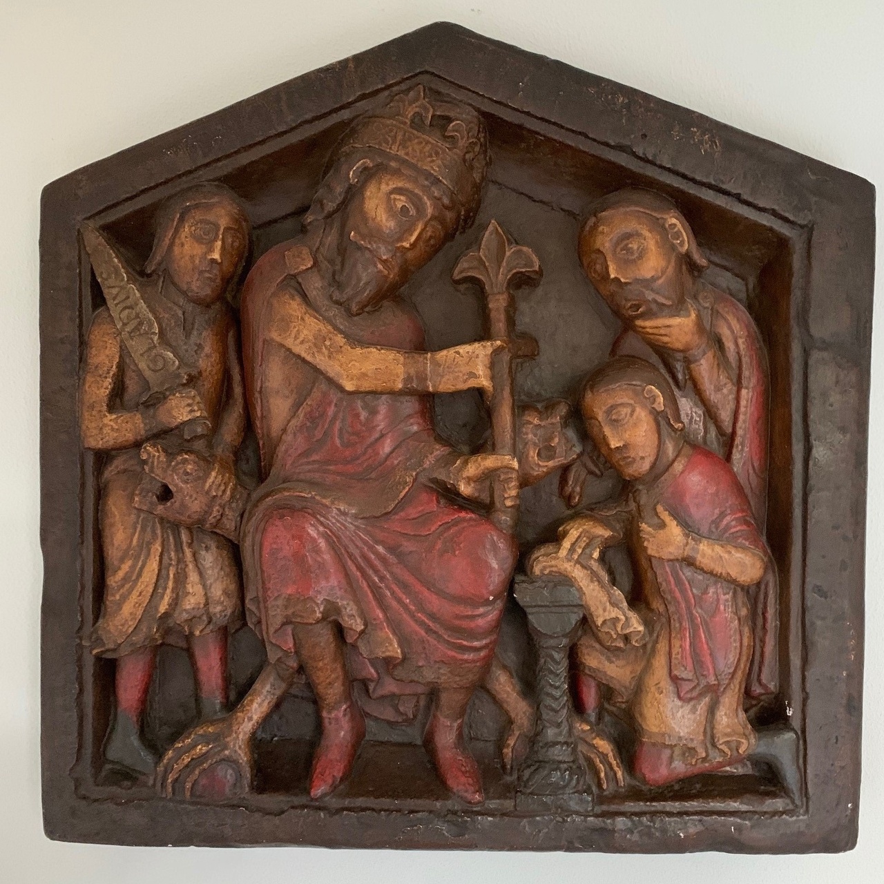 Afgietsel van het reliëf "Eed op de relieken" van een origineel in de Onze-Lieve-Vrouwebasiliek Maastricht
