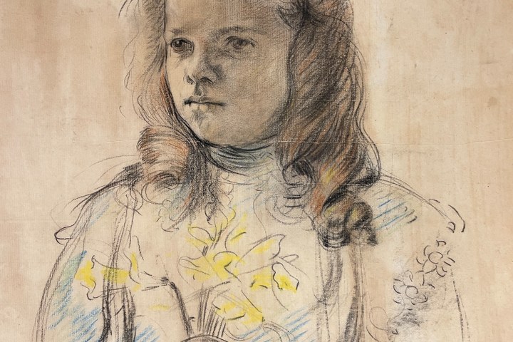 Portrettekening van Marguérite Cuypers, dochter van Joseph Cuypers en Delphine Cuypers-Povel