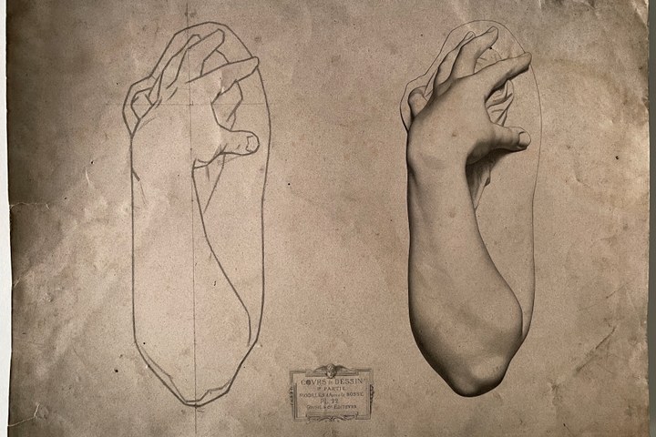 Schets uit tekenleerboek "Cours de Dessin", eerste deel