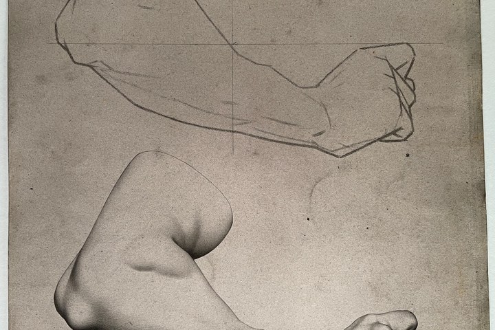 Schets uit tekenleerboek "Cours de Dessin", eerste deel