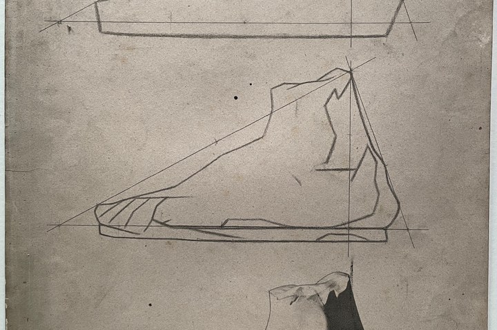 Schets uit tekenleerboek "Cours de Dessin", eerste deel, Plaat 5