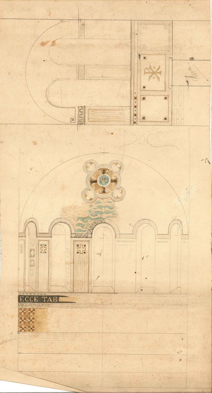 Ontwerp voor een kerkinterieur