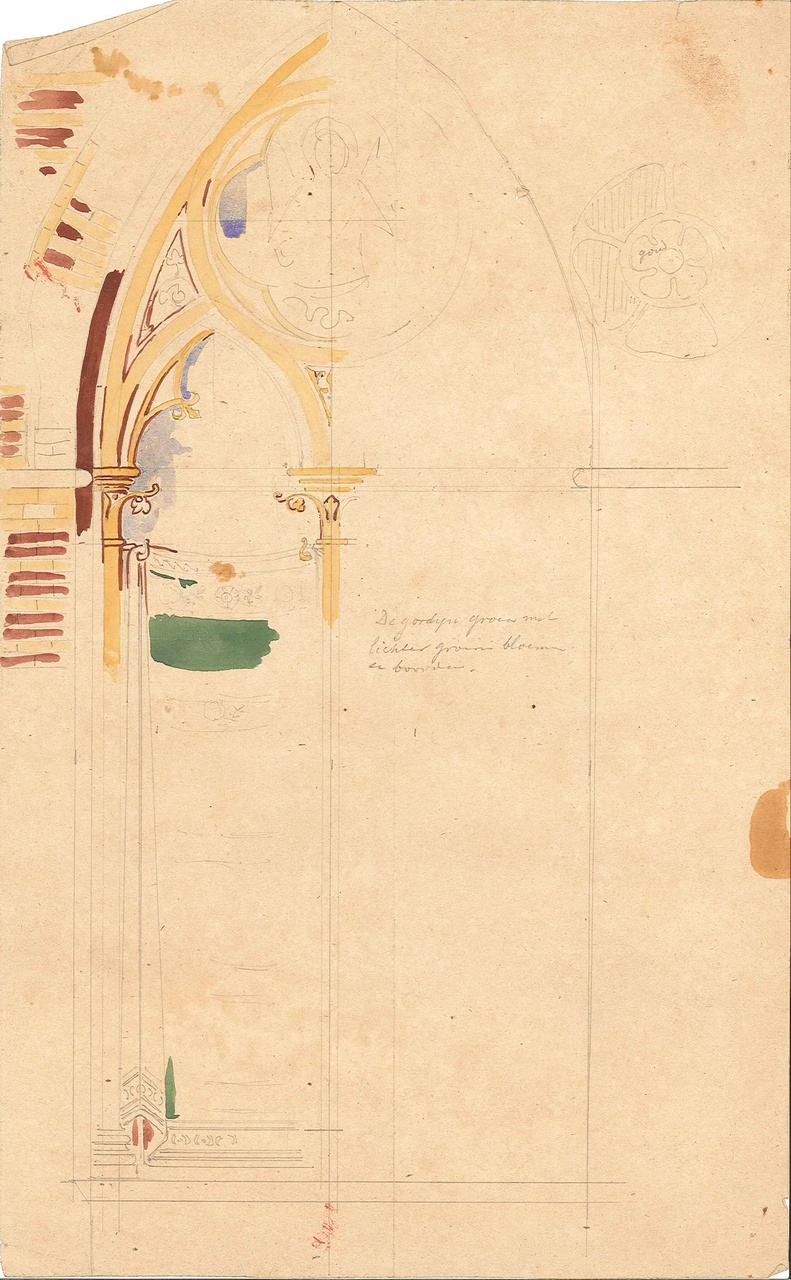 Ontwerp voor een spitsboog (raam)