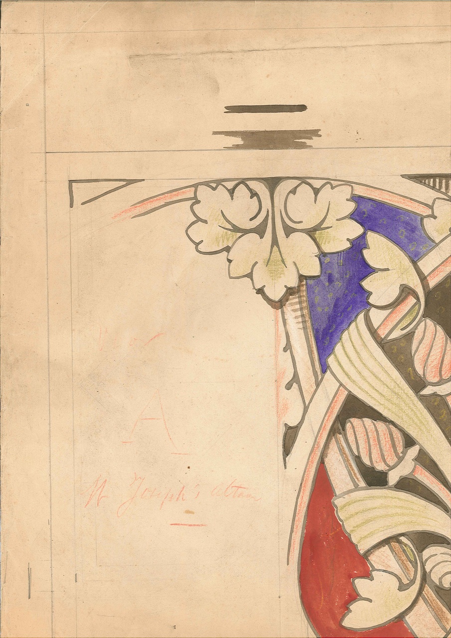 Ontwerp voor een ornament met florale motieven