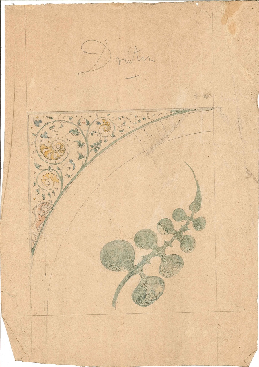 Ontwerp voor een detail van een ornamentering.