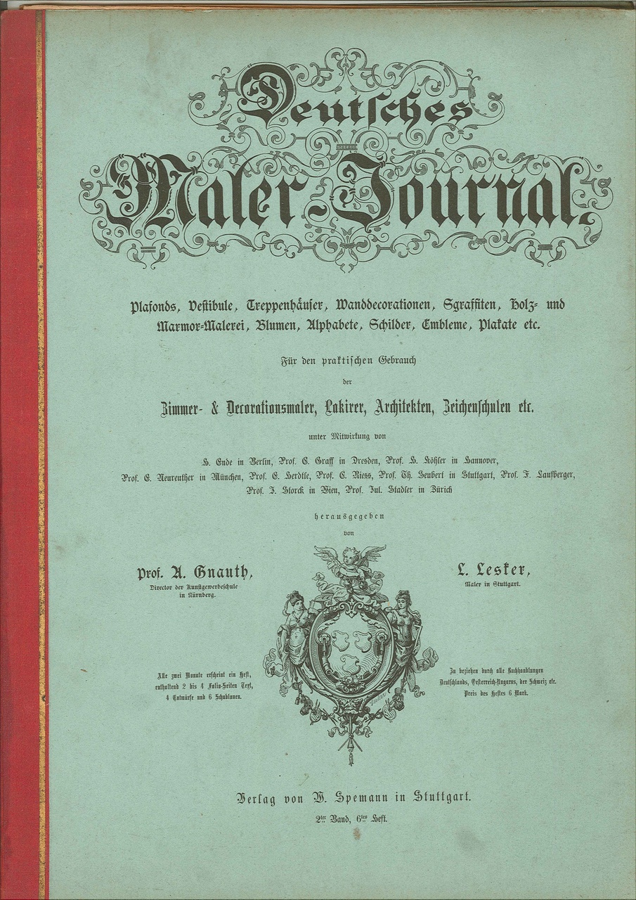 Deutsches Maler-Journal, 2de band, 6 de editie: een verzamelmap met ontwerpen, sjablonen, etc. voor woninginrichting