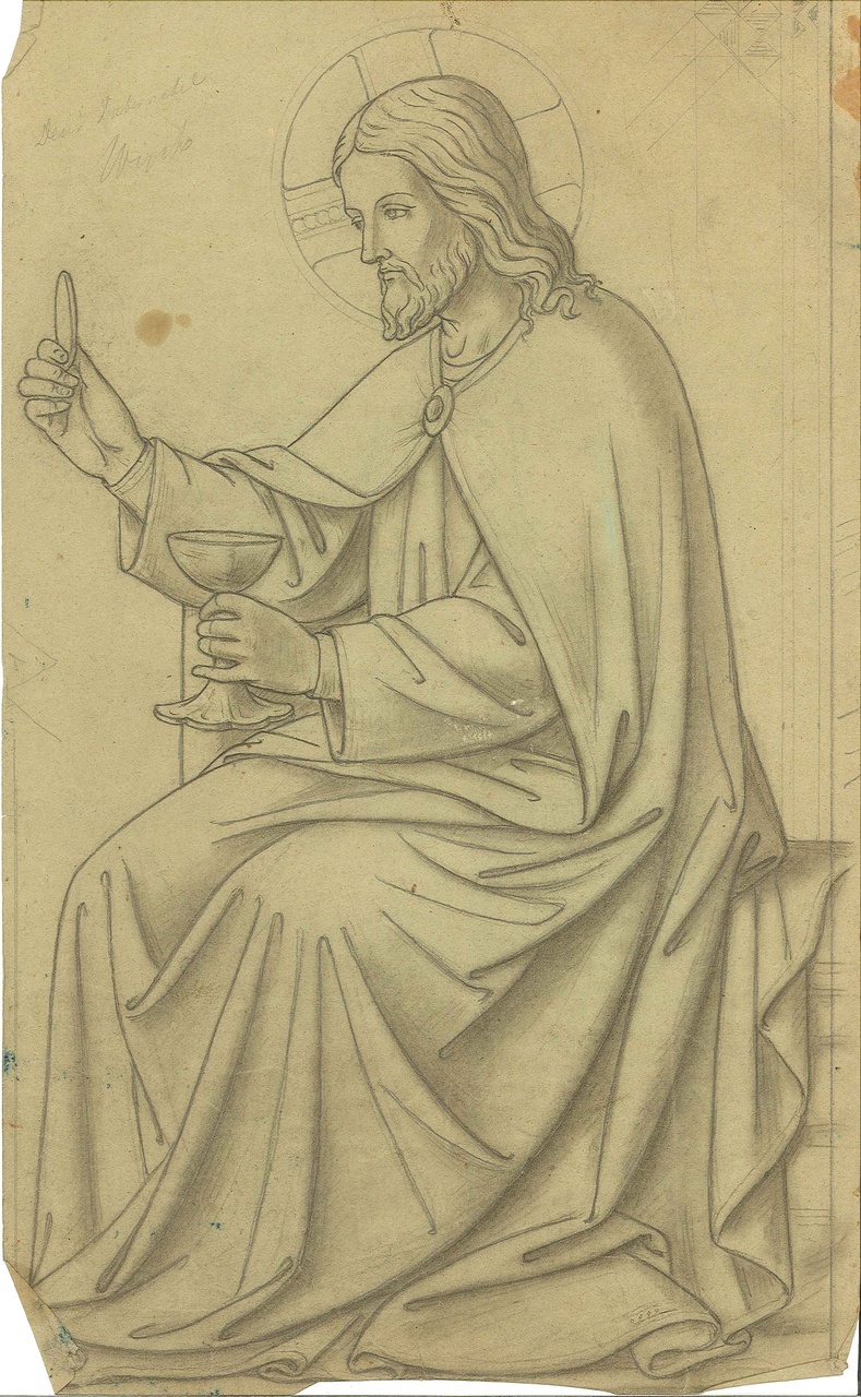 Ontwerp voor een tabernakeldeurtje met een Christusfiguur