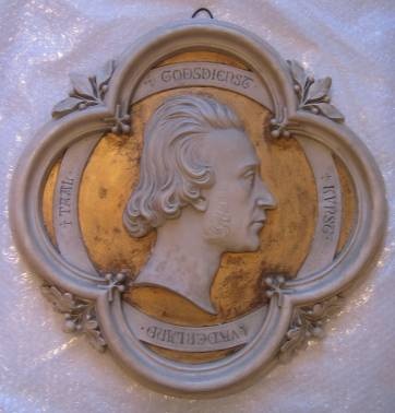 Portretmedaillon van J.A. Alberdingk Thijm